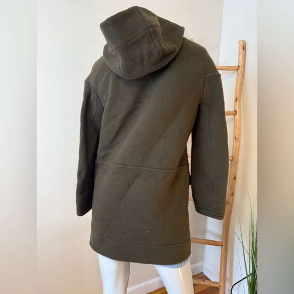 Whistles London Wool Stadium Style Jacket Parka Duffle Coat Army Green S - Picture 5 of 12